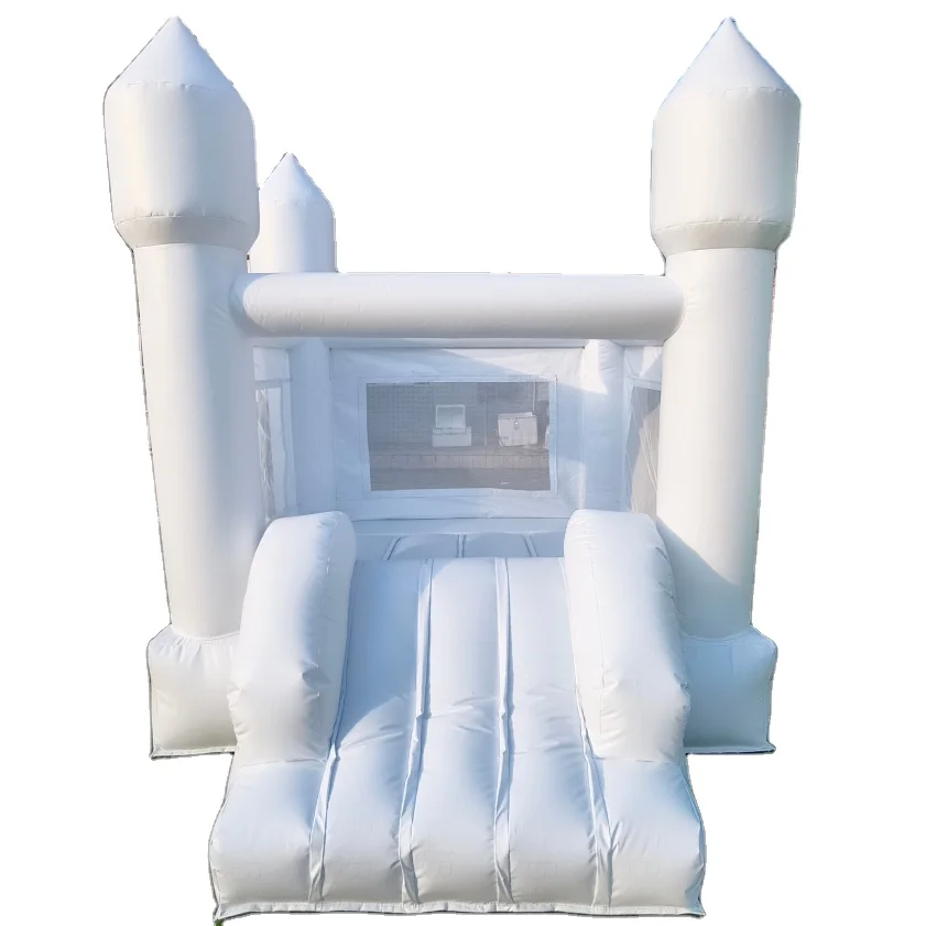 Commercial PVC inflatable mini jumpers soft play bounce house white inflatable jumper for toddlers