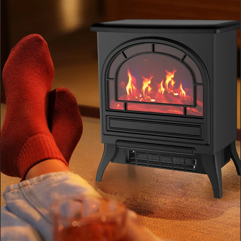 1800W Remote Control Small Space Flame Fireplace Fan Heater 3D Electric Fireplace