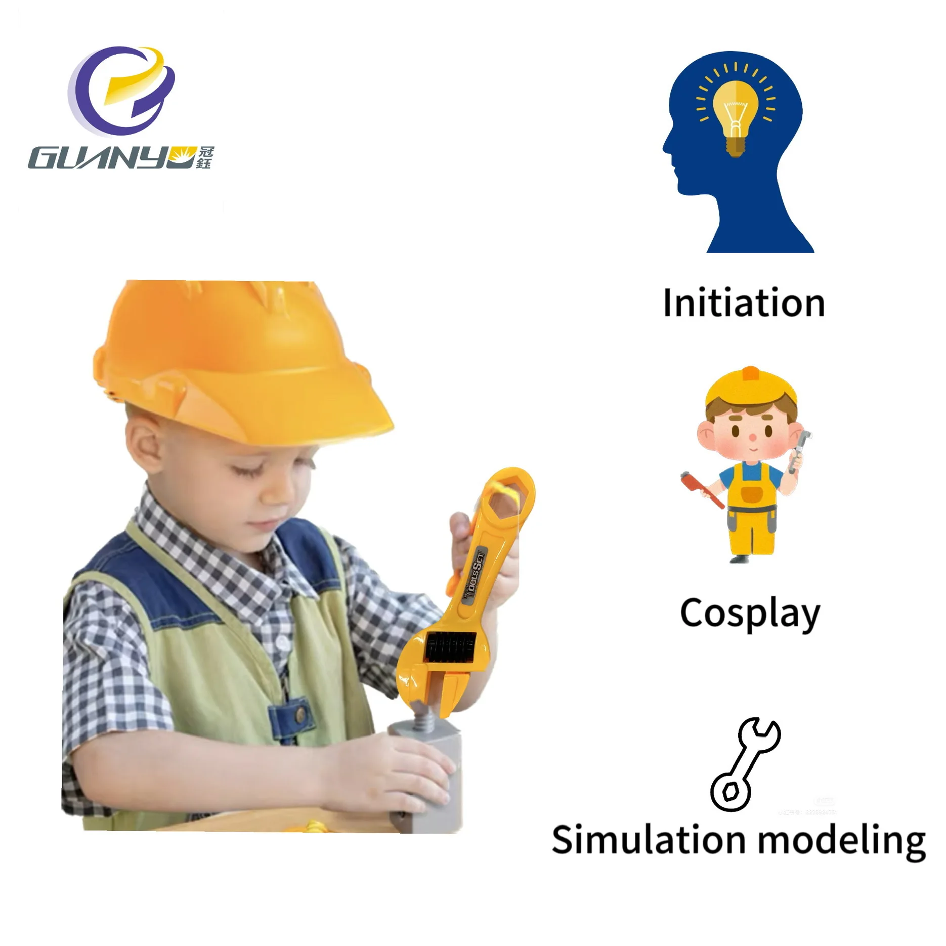 Newest Play House Series Tool Set PP Material Simulation Modeling Tool Set Funny Playing Game Educational Toys For Kids