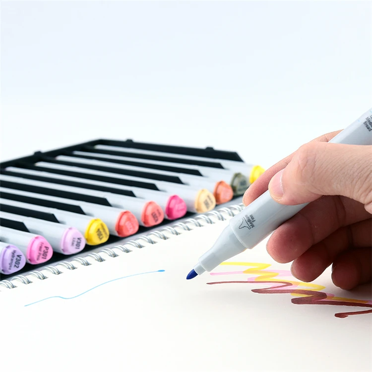 Wholesale 216 Colors Ink Art Paint Marker Set,Non Toxic Sketch Drawing Markers Brush Pen