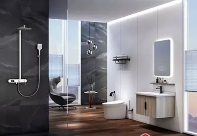Popular Bathroom Smart Toilet Mirror Cabinet and Bath & Shower Faucets for
