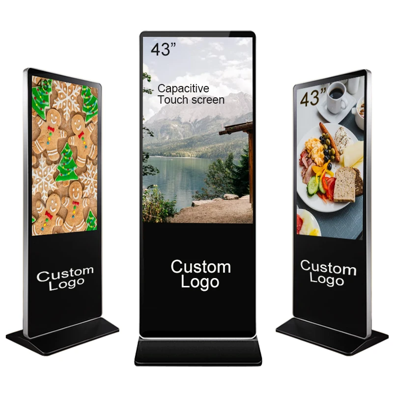 32 inch Floor Standing Indoor Digital Signage Display Android Lcd Capacitive Touch Screen Kiosk Vertical Advertising Player
