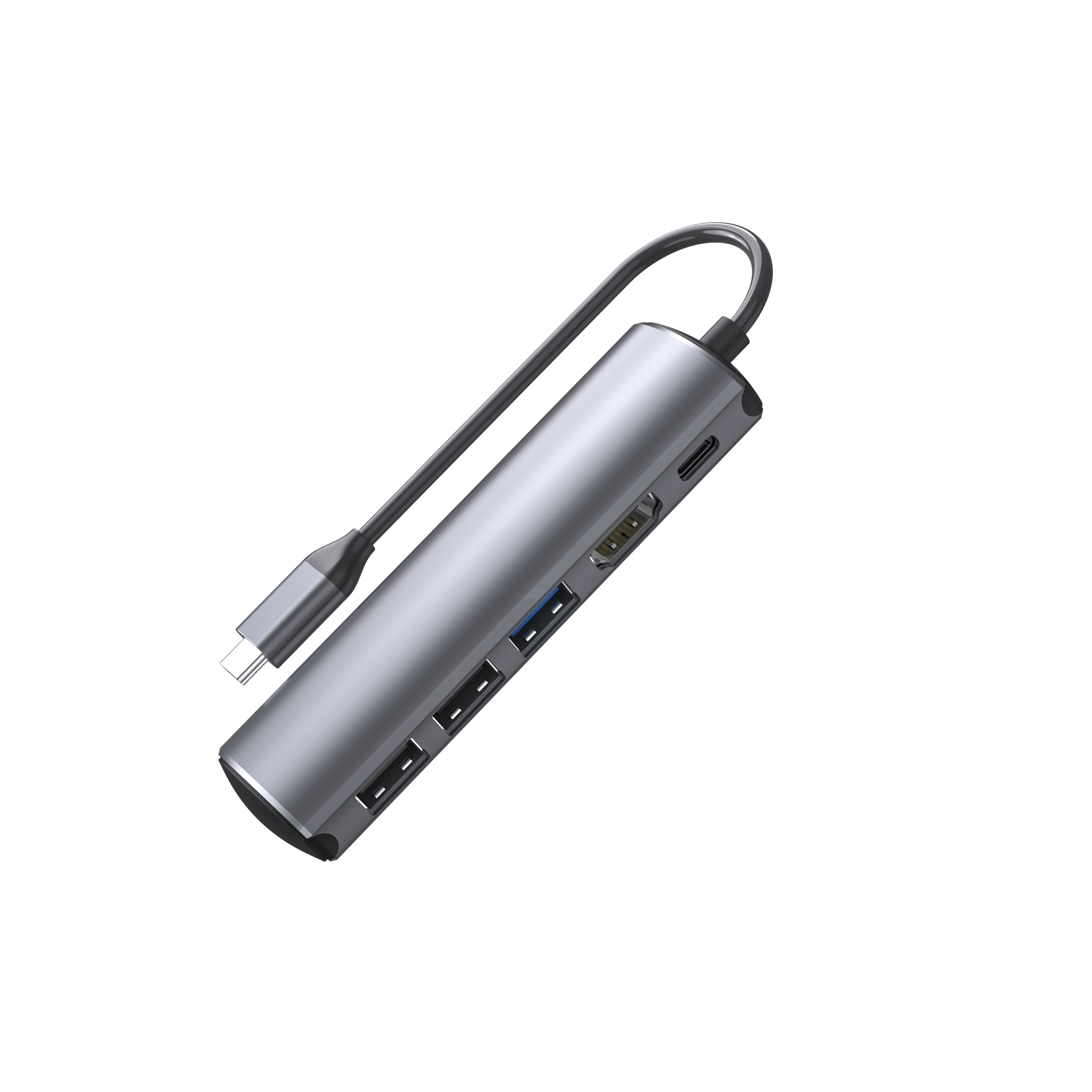 best selling multifunction type-c charge with ethernet to rj45 hdmi 5 port type c to usb c 5 in 1 3.0 hub adapter laptop docking