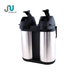 Stainless Steel Insulation Twins Vacuum Airpot Keep Hot and Cold for 24 Hours Double Body Thermos Flask Air Pumping