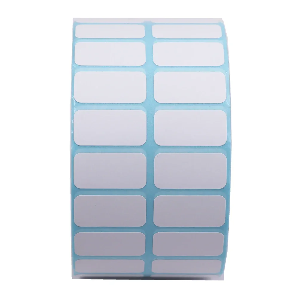 Custom 20x10mm Direct Thermal Label Blank Self Adhesive Sticker Paper White Barcode Label Roll