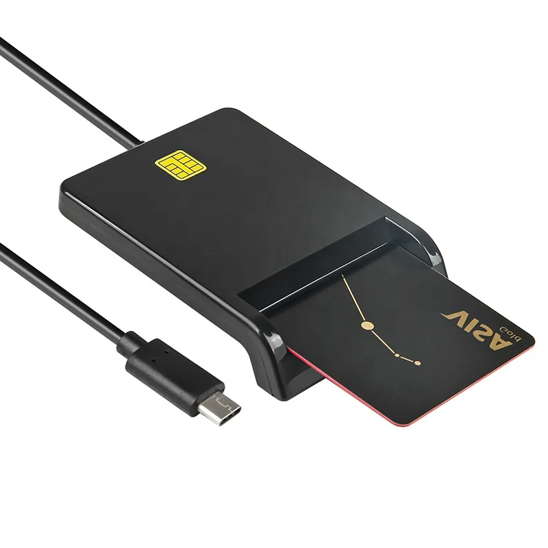 Type C/USB C Common Access CAC Smart Card Reader