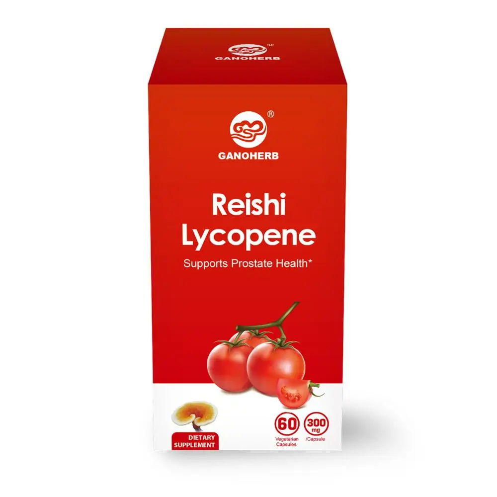 Капсулы антиоксиданта ликопена Ganoherb ganoderma lucidum травяные добавки Reishi для здоровья простаты и отбеливания