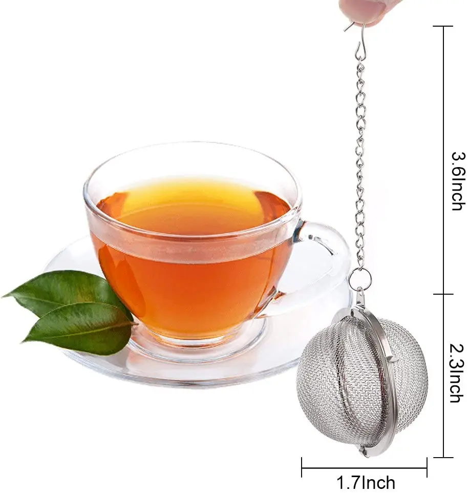 Оптовая продажа сетчатый чайный шар 4 5/5 5/7 см ситечко для чая заваривания из нержавеющей стали