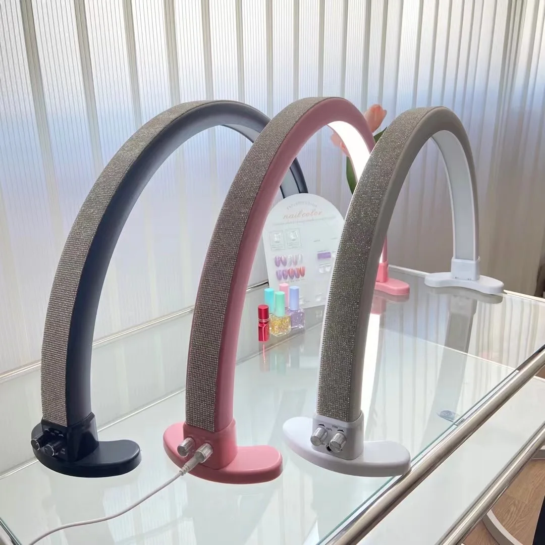 New Arc Eyelash/Nail LED Light Half Moon Lamp For Nails /Eyelash Beauty Salon Table Half Moon Eyelash Light Beauty Equipment