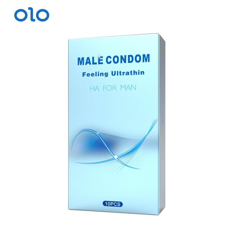 OLO OEM Condom Manufacture China Latex Condom Suit with Good Quality for Sex Power 10 pcs Square Foil Packing