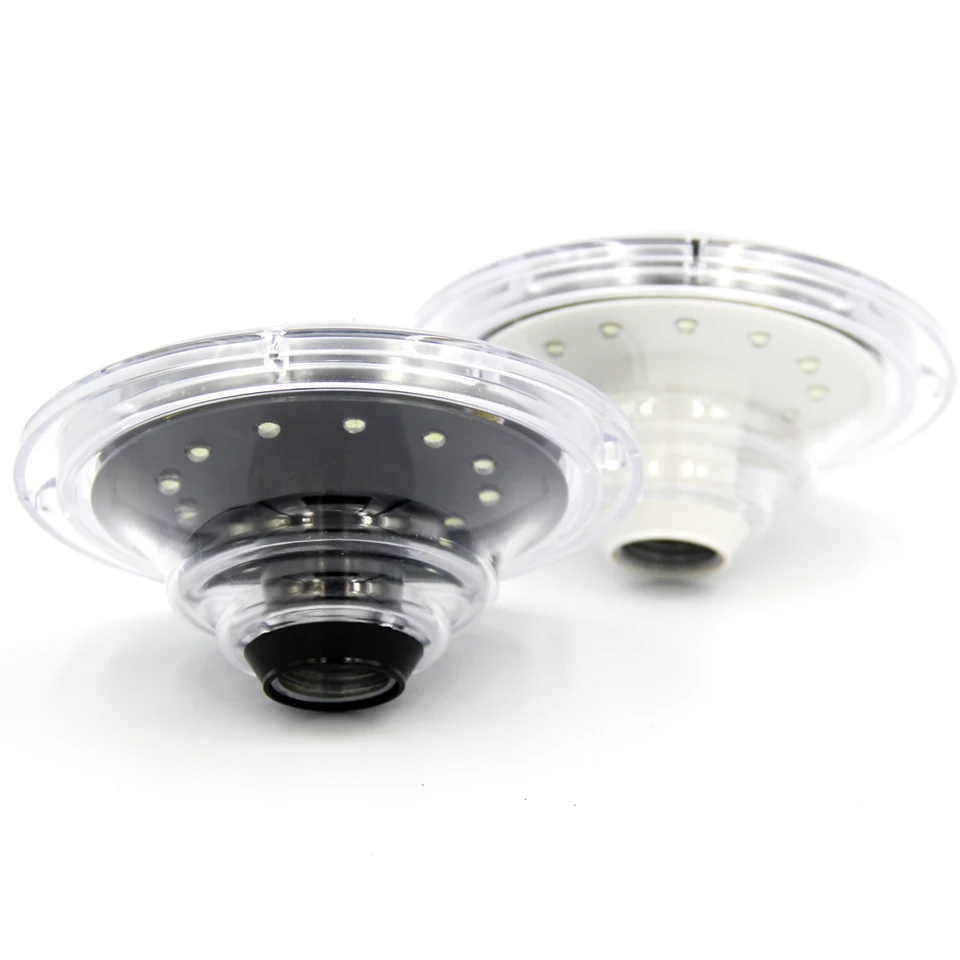 UFO Led Solar Powered Flagpole Light For 6Ft House Aluminium National Flag Pole Top Downlight With Auto On/Off Night Light