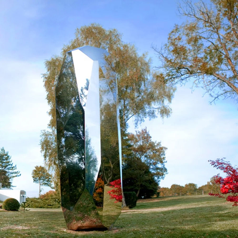 
Large Modern Stainless Steel Mirror Polished Metal Cube Design Sculpture For Public Art Decoration 