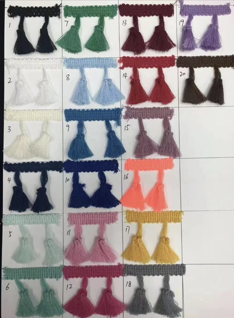 Wholesale cotton Fringes Tassel Trim For Garment Bed Sheet curtain accessories tape