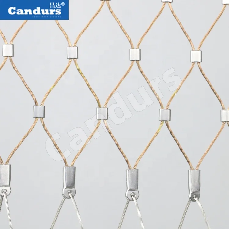 PVD White Golden Bronze Black Red Green Stainless Steel Wire Rope Cable Mesh