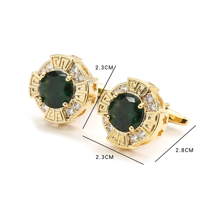 Роскошные Стразы рубашка запонки для мужчин высокого качества Шампанское Циркон Запонки