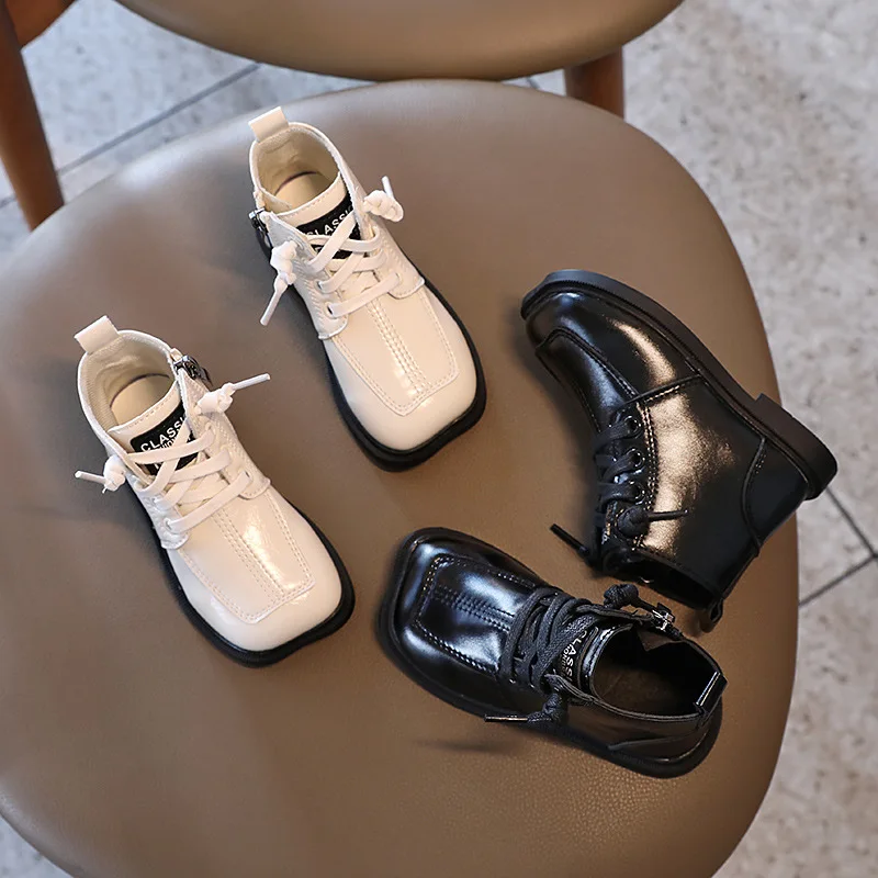 Осенне-зимняя Новинка; Детская; Хлопковые носки для мальчиков и девочек, с низкой лодыжкой с изображением персонажей мультфильмов; От 1 до 3 лет, на боковой молнии, ботинки на шнуровке