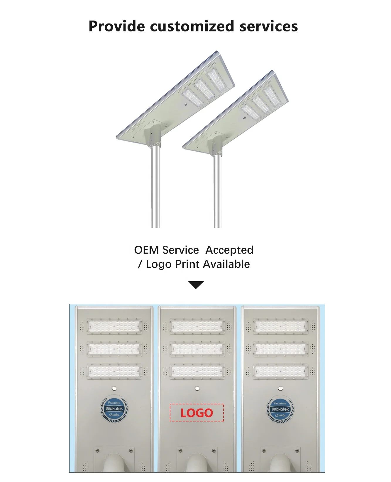 WAKATEK  Superior Quality MPPT Technology Controller 60W All In One Solar Street light