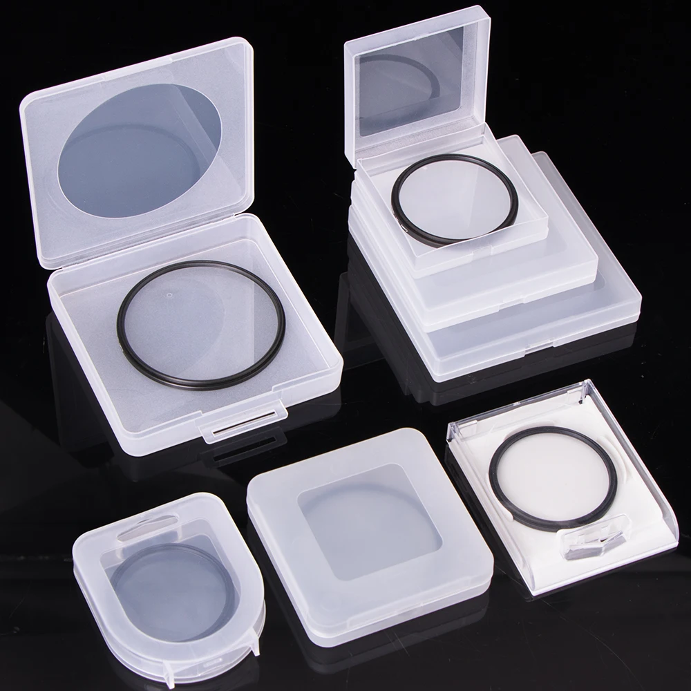 Матовый прозрачный пластиковый контейнер для хранения объективов