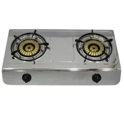 Low Price Gas Burner Stainless Steel Body Double Cast Iron Burner 2 burner Gas Cooktop Products Manufacturers
