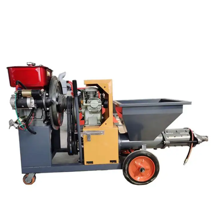 Diesel Cement Mortar Spraying Machine Plaster Putty Spraying Machine