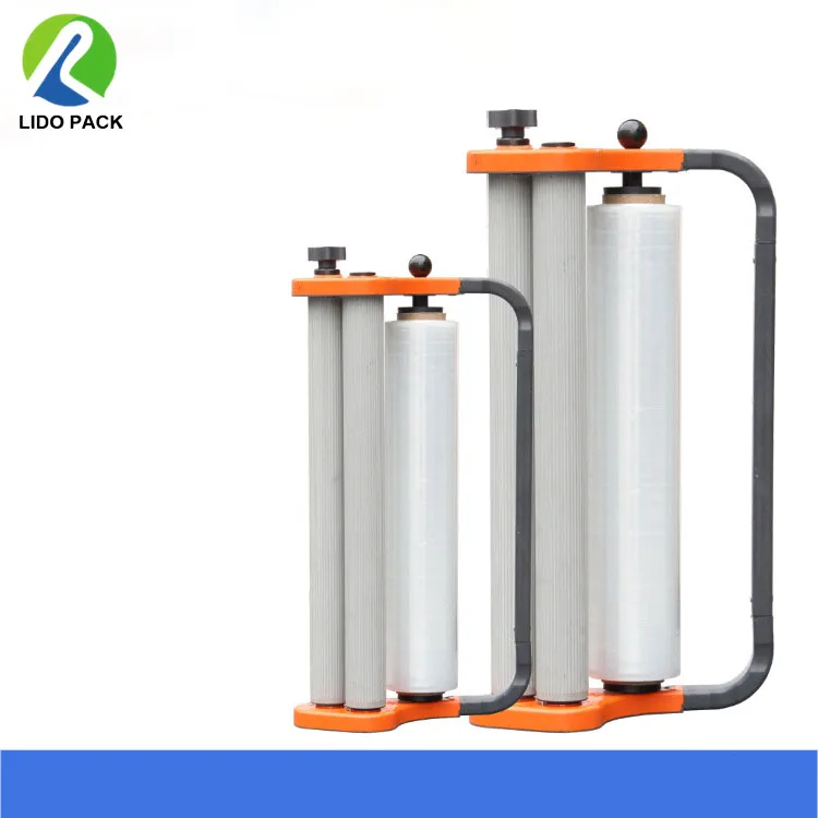 Stretched plastic film packaging Stretch film rack distribution Manual Hand Roll Cling Packaging machine