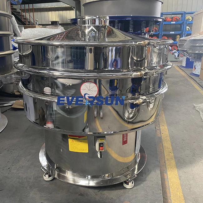 All carbon steel stainless steel connected vacuum feeder powder particle rotary sieve machine