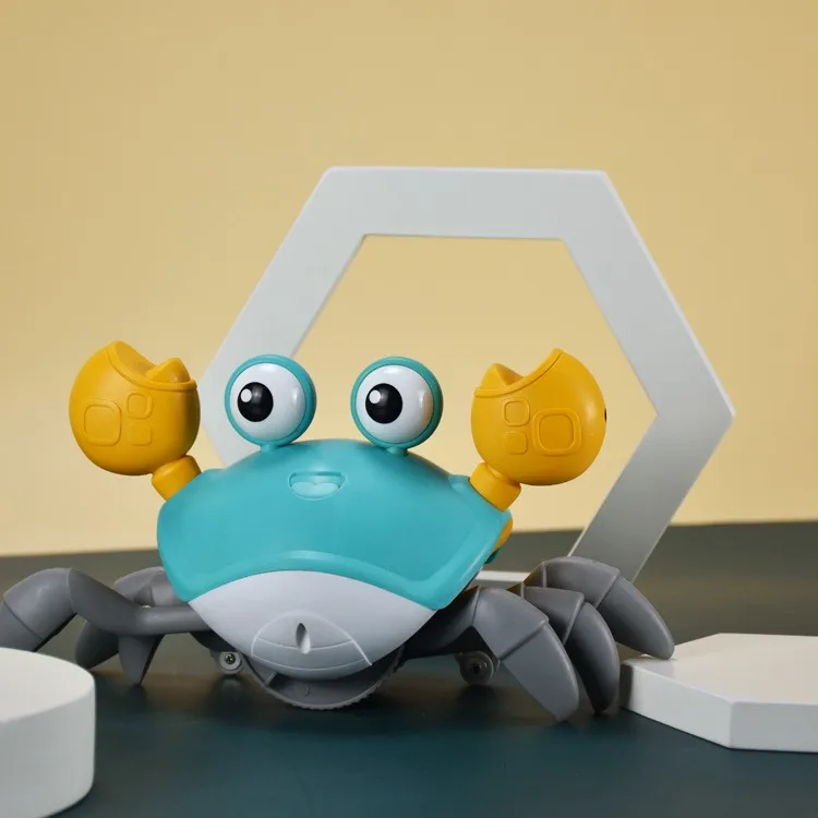 New Rechargeable Crawling Crabs Toy with Light and Music For Baby Fun Play
