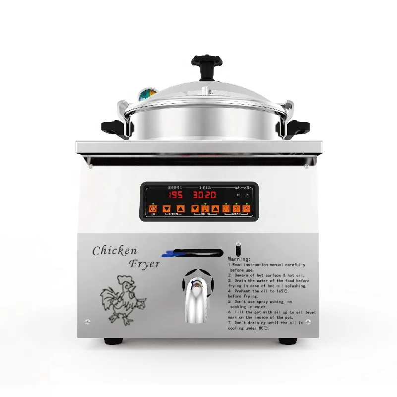 Commercial restaurant gas deep chicken deep oil free air fryer oil filter machine pressure cooker MDXZ-16C