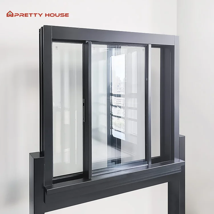 Residential Balcony Waterproof Big Glass Aluminum Sliding Window