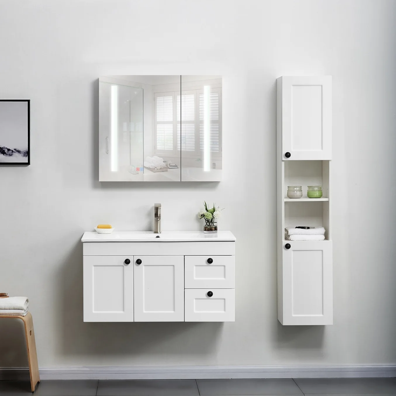 TZL Modern Bathroom Vanity Bathroom Furniture New Product Ideas Fully Assembled Cabinets Wash Basin Cabinet