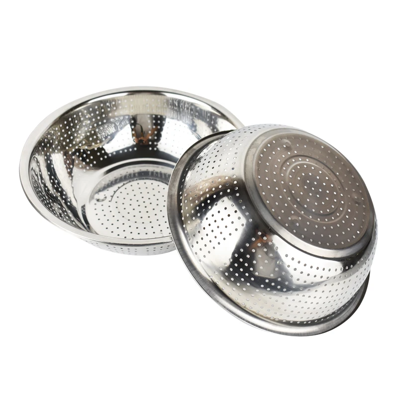 Multifunction Stainless Steel Brain Kitchen Accessories Stainless Steel Colander Strainer Basket Bowl With Hole