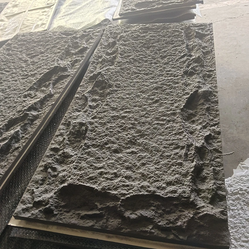 cladding exterior wall stone for home decoration Artificial Stone For Apartment 3D artificial wall panels PU Stone panel
