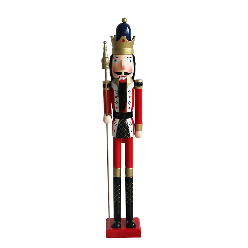 Nutcracker Hot Selling 1.2 M Giant Outdoor Wooden Nutcracker Soldier for Christmas Decoration