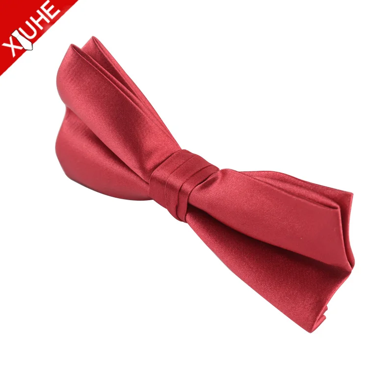 Solid Bowties Red Color Bow tie Wholesale Satin Solid mens Bowtie