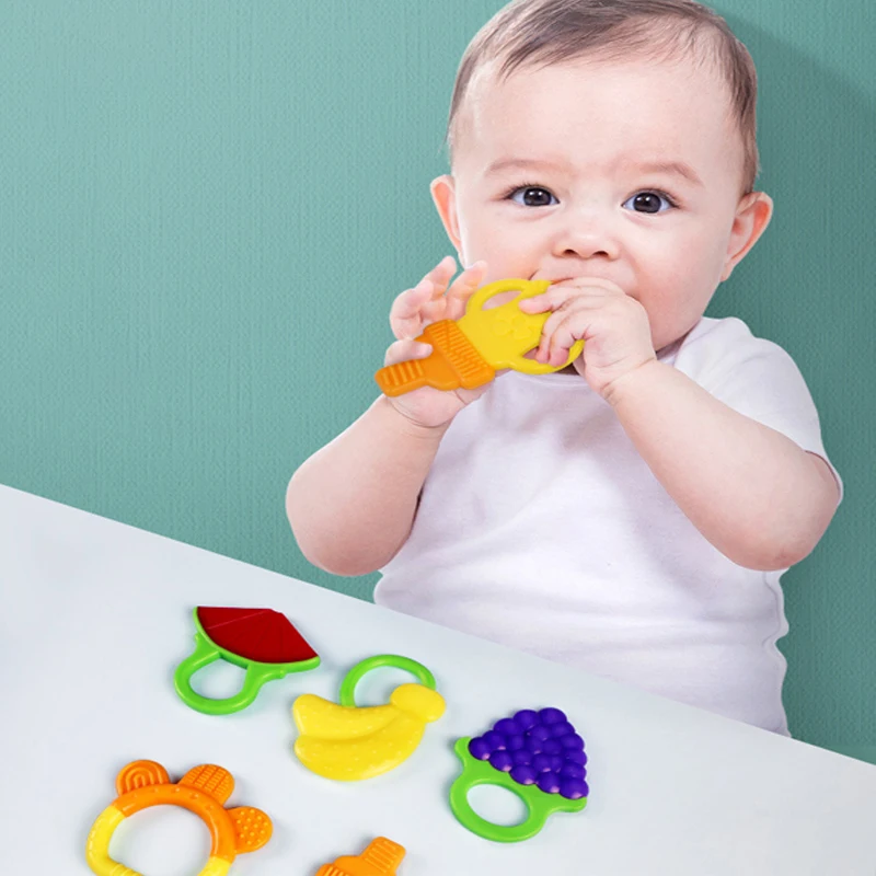 Wholesale Cute Cookie Teething Toys Silicone Infant Teething Brush Bpa Free Silicone Baby Teether
