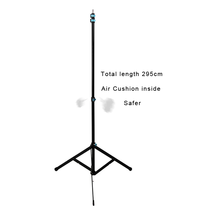 
295cm Adjustable camera mobile phone tripod stand with air cushion for selfie light Laser Level tripod 