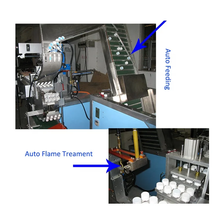 Automatic tampon 4 color PP PE plastic bottle caps pad printers printing machine