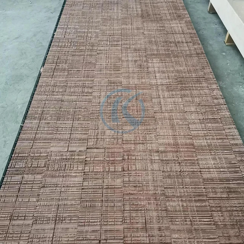 Custom Color Natural Wood Texture Decoration Wall Tiles Interior Exterior Flexible MCM Soft Sawing Wood Wall Panel Board