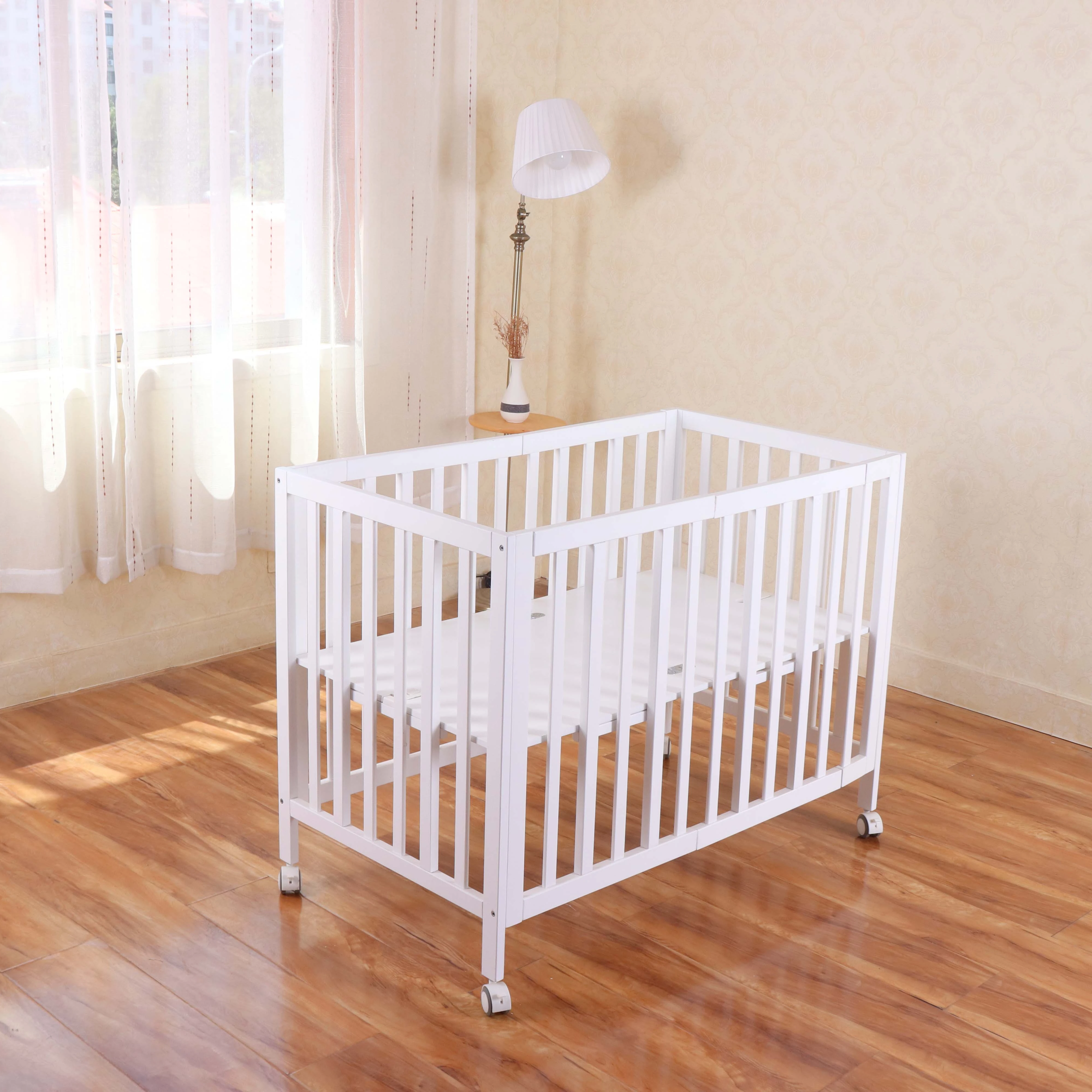 
wooden folding baby crib cot with cheap price 