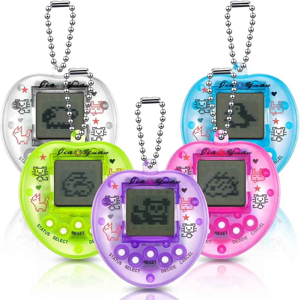 Electronic Tamagochi Plastic Peach Heart Machine 168 Animal Egg Digital Virtual Pet Game Tamagotchi Original Pix Toy
