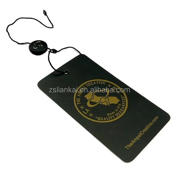 Customized Logo Paper Hang Tag With String Color Printed Square Hang Tag For Clothes From Chinese Supplier