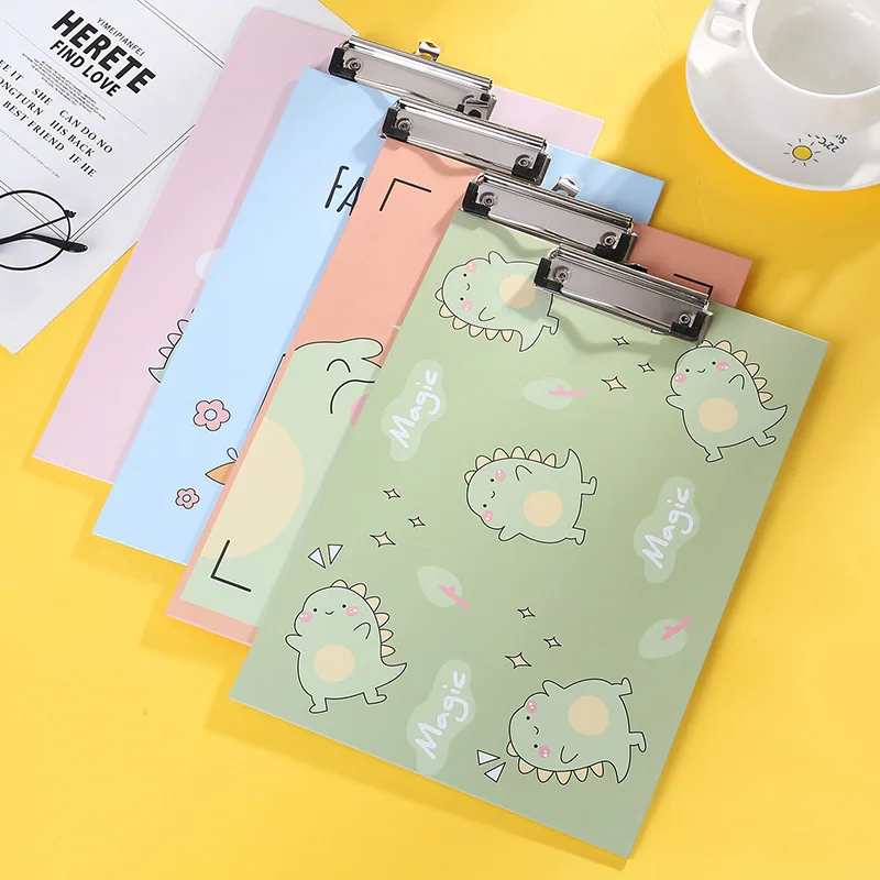 Cartoon thickened A4 paper multifunctional file folder Learn stationery writing pad File splint wholesale