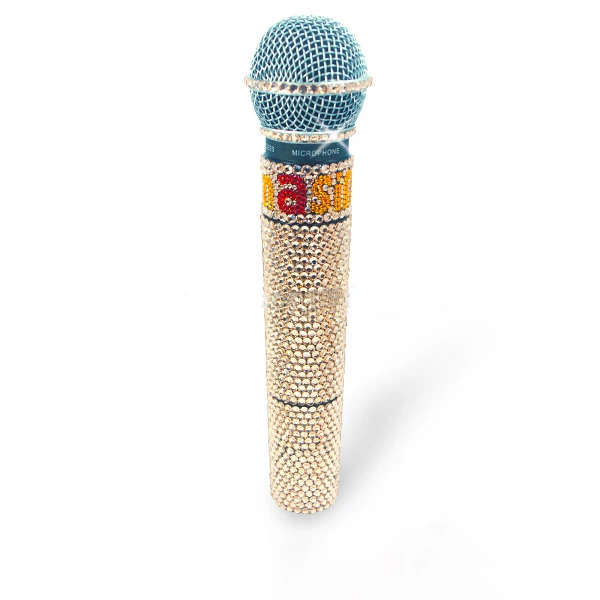 Bling bling jeweled diamond decorative small hidden personalized available for kids wireless microphone