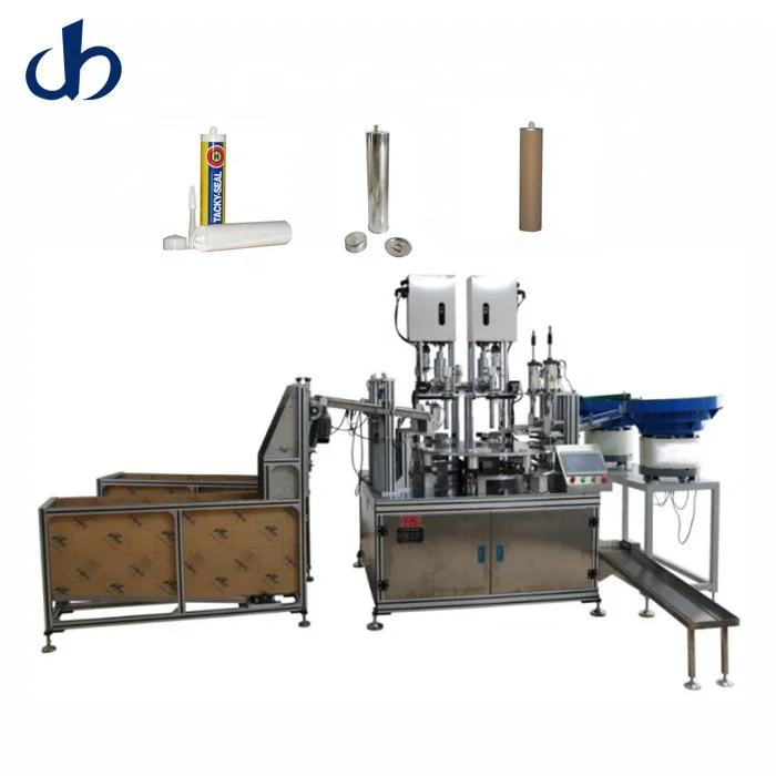 Two Filling Nozzles Automatic Grease Lubricant Plastic Tube Cartridge  filling machine and capping machine