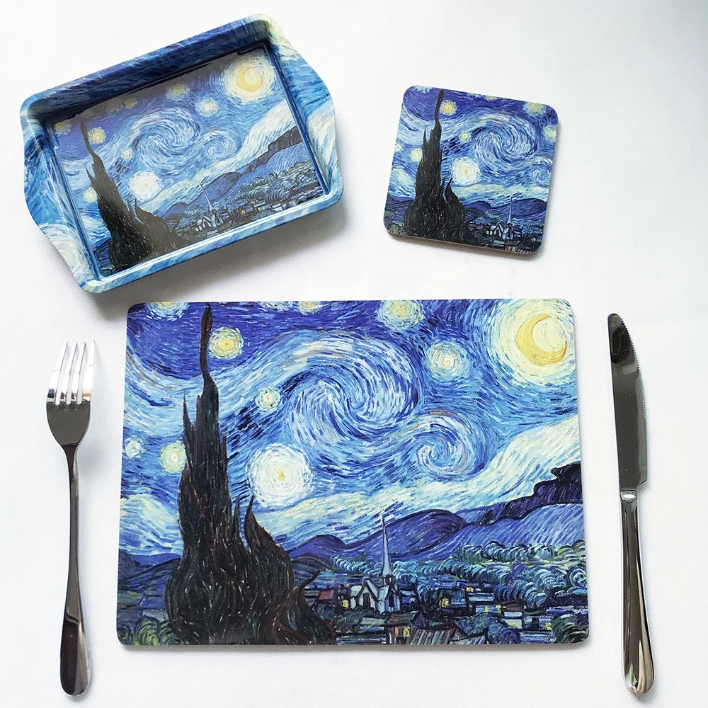 GRETA WAVE Museum Collection  Wholesale Decoration Custom Printed Food Metal Serving Tray