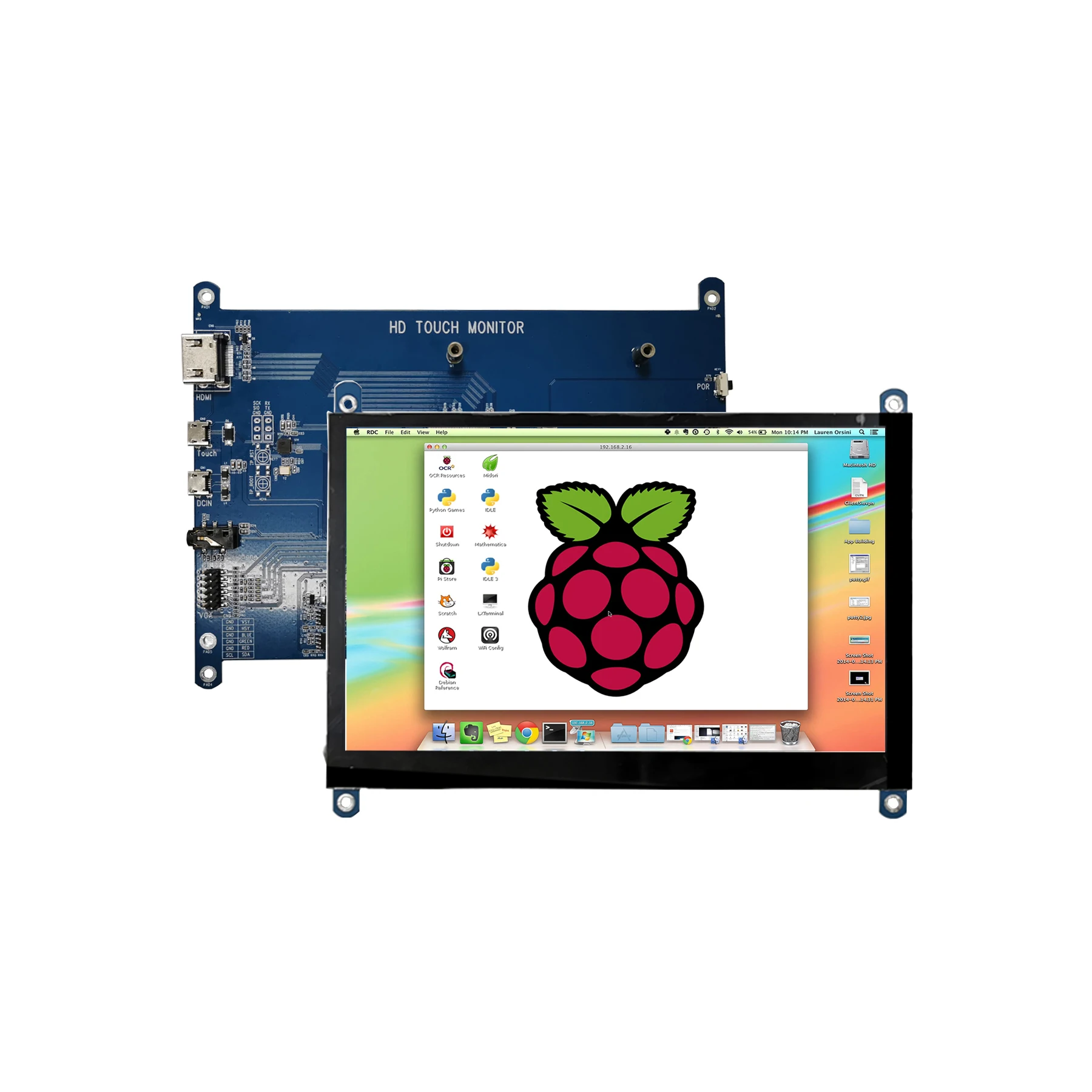 Capacitive Touch Screen Display Monitor Support raspberry pi 4 Raspberry Pi 7 Inch IPS 1280*768 LCD