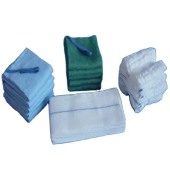 High quality 100% cotton sterile disposable unfolded 16 ply 7.5x7.5 medical gauze swabs