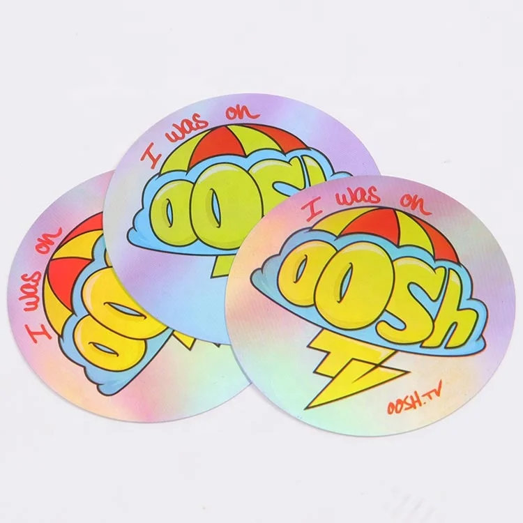 Wholesale Custom Logo Die Cut Sticker Sheets Vinyl Holographic Printing Paper Label Hologram Sticker for Gifts