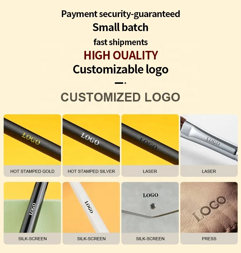 15 Pieces Black Matte Custom Logo Make Up Foundation Soft Vegan Private Label High Quality Make Up Brush Set