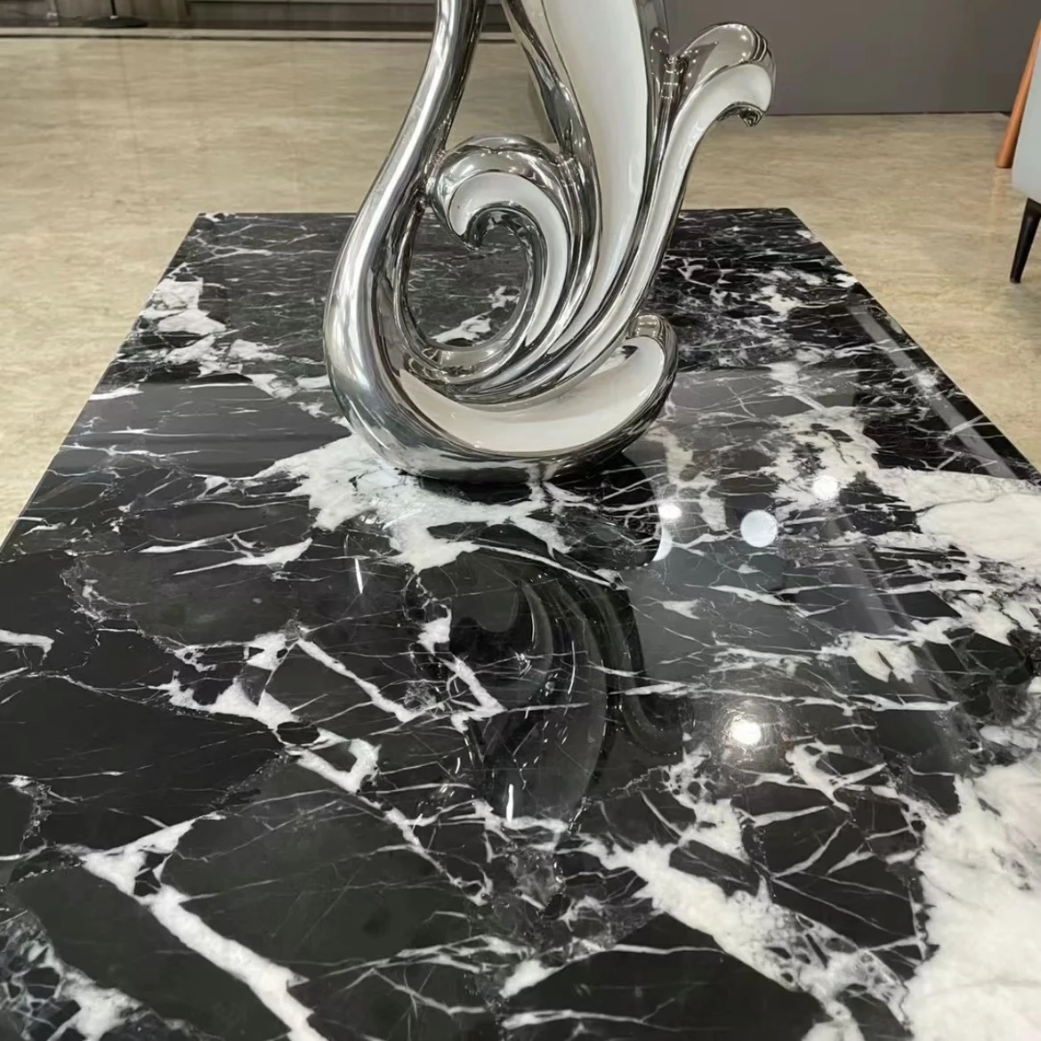 Luxury Natural Marble Stone Coffee Table for Living Room Home Decor Bulgaris Sofa Table